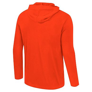 Men's Colosseum Orange Clemson Tigers Logo Lockup Active Blend Long Sleeve  T-Shirt Hoodie