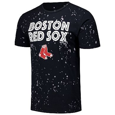 Men's Majestic Threads Black/White Boston Red Sox Splatter T-Shirt