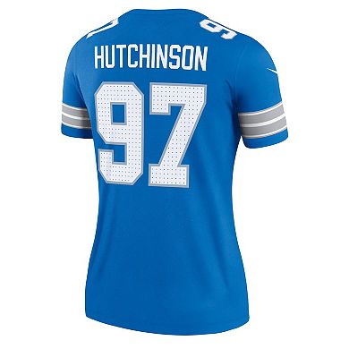 Women's Nike Aidan Hutchinson Blue Detroit Lions Legend Jersey