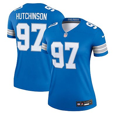 Women's Nike Aidan Hutchinson Blue Detroit Lions Legend Jersey