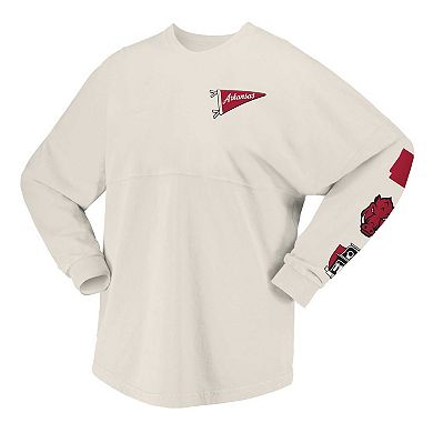 Women's Spirit Jersey Natural Arkansas Razorbacks Local Long Sleeve T-Shirt