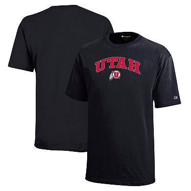 Youth Champion Black Utah Utes Arch Over Logo T-Shirt