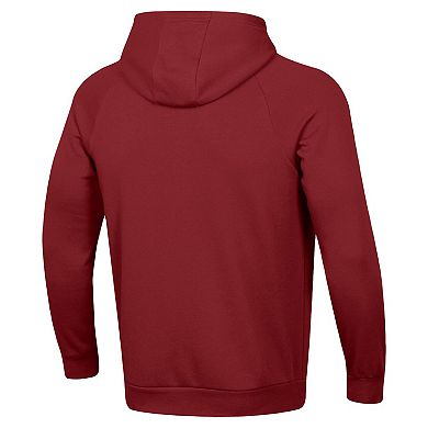 Men's Under Armour Garnet South Carolina Gamecocks 2024 Sideline Wordmark Rival Pullover Hoodie