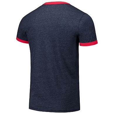 Men's Majestic Threads Navy Boston Red Sox Ringer Tri-Blend T-Shirt