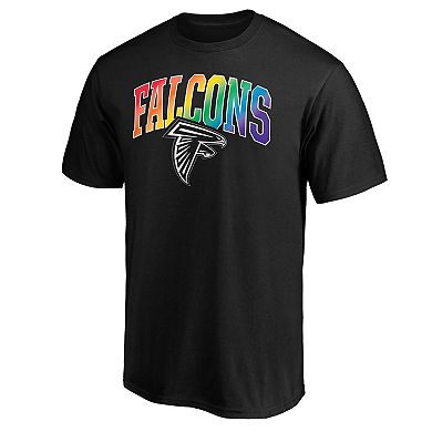 Men's NFL Pro Line Black Atlanta Falcons Pride Logo T-Shirt