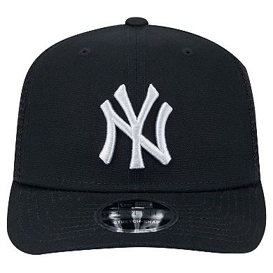 Men's New Era Black New York Yankees Canvas 9SEVENTY COOLERA Stretch-Snap Hat