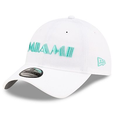 Men's New Era White Inter Miami CF 2024 9TWENTY Adjustable Hat