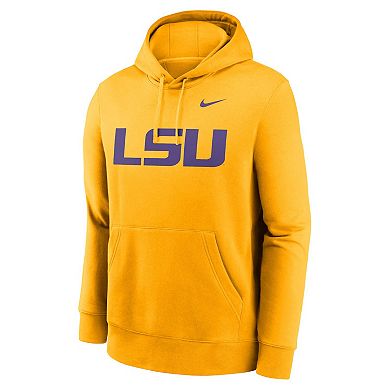 Men's Nike Gold LSU Tigers Primetime Evergreen Club Fleece Pullover Hoodie