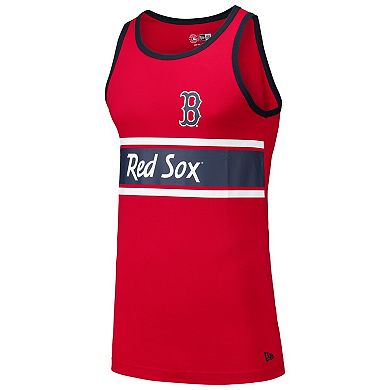 Men's New Era Red Boston Red Sox Jersey Ringer Tank Top