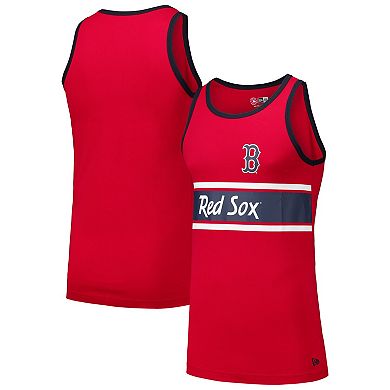 Men's New Era Red Boston Red Sox Jersey Ringer Tank Top