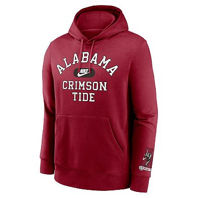 Men's Nike Crimson Alabama Crimson Tide Legacy Foundational Two-Hit Club Performance Pullover Hoodie