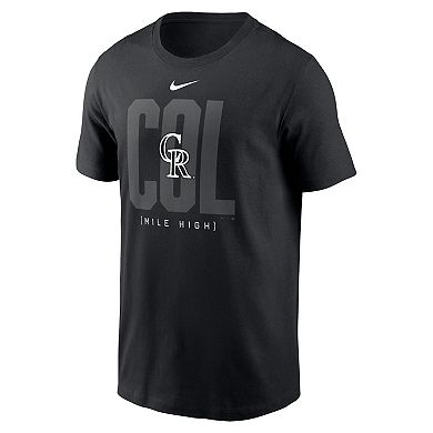 Men's Nike Black Colorado Rockies Fashion Local T-Shirt