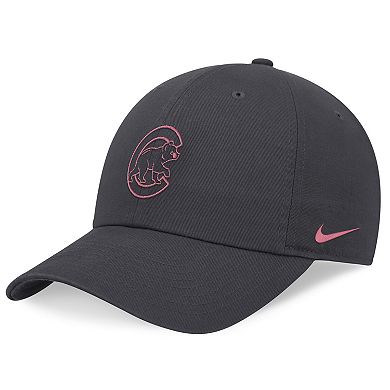 Women's Nike Graphite Chicago Cubs Desert Berry Club Adjustable Hat