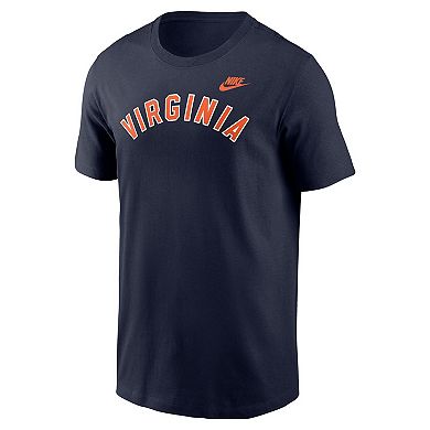 Men's Nike Navy Virginia Cavaliers Vintage Block Wordmark Core T-Shirt