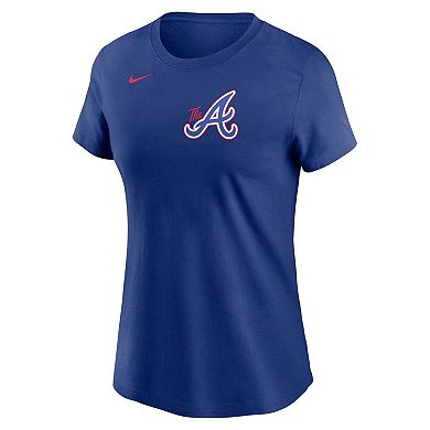 Women's Nike Royal Atlanta Braves City Connect Wordmark T-Shirt