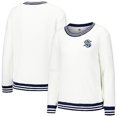 Women's Concepts Sport Cream/Navy Seattle Kraken Granite Sherpa Pullover Sweatshirt