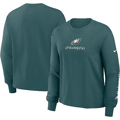 Women's Nike Midnight Green Philadelphia Eagles Boxy Long Sleeve T-Shirt