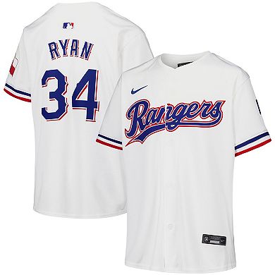 Youth Nike Nolan Ryan White Texas Rangers Throwback Cooperstown Collection Limited Jersey