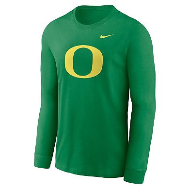 Men's Nike Green Oregon Ducks Primary Logo Long Sleeve T-Shirt