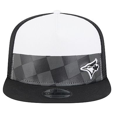 Men's New Era Black Toronto Blue Jays Checkmate Trucker 9FIFTY Snapback Hat