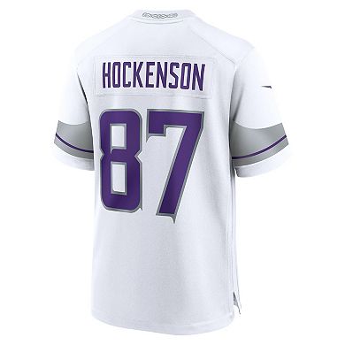 Men's Nike T.J. Hockenson White Minnesota Vikings Alternate Game Player Jersey