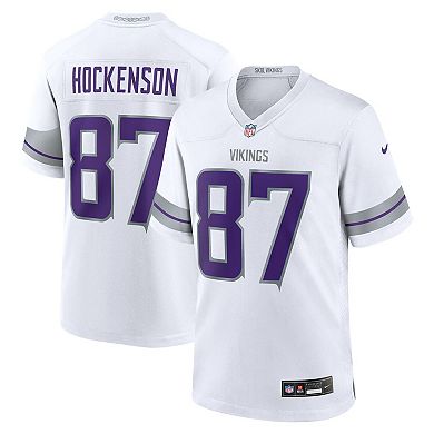 Men's Nike T.J. Hockenson White Minnesota Vikings Alternate Game Player Jersey