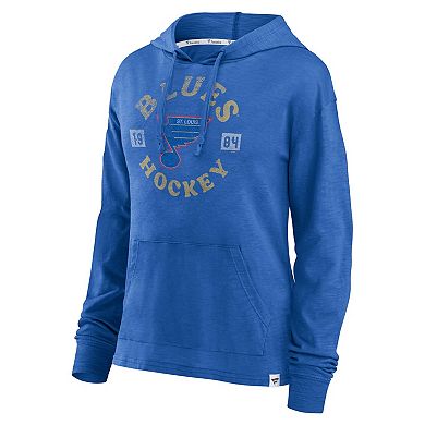 Women's Fanatics Blue St. Louis Blues Heritage Salvation Waffle Pullover Hoodie