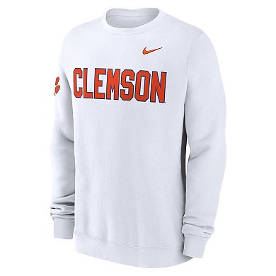 Men's Nike White Clemson Tigers 2024 Sideline Dabo Pullover Sweatshirt