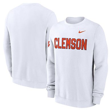 Men's Nike White Clemson Tigers 2024 Sideline Dabo Pullover Sweatshirt