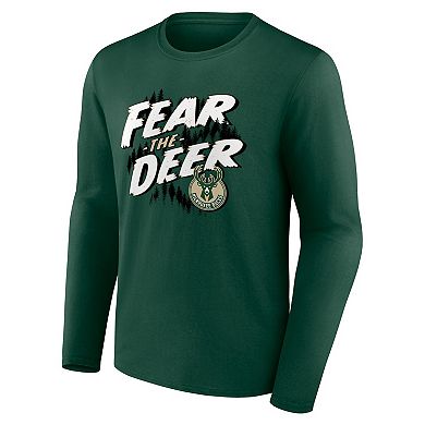 Men's Hunter Green Milwaukee Bucks Tip-Off Long Sleeve T-Shirt