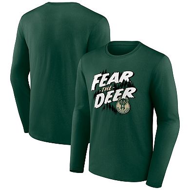 Men's Hunter Green Milwaukee Bucks Tip-Off Long Sleeve T-Shirt