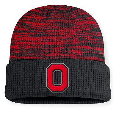 Men's Nike Black/Scarlet Ohio State Buckeyes Primetime Terra Cuffed Knit Hat