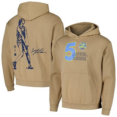 Unisex round21 Angel Reese Tan Chicago Sky Player Pullover Hoodie