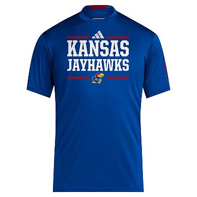 Men's adidas Royal Kansas Jayhawks 2024 Sideline AEROREADY T-Shirt