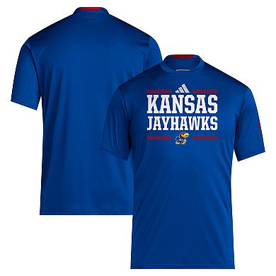 Men's adidas Royal Kansas Jayhawks 2024 Sideline AEROREADY T-Shirt