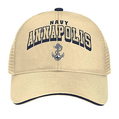 Men's Colosseum Gold Navy Midshipmen Wyatt Adjustable Hat