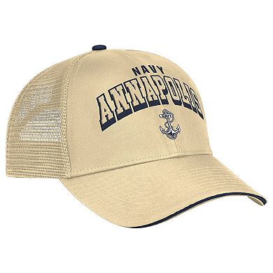 Men's Colosseum Gold Navy Midshipmen Wyatt Adjustable Hat