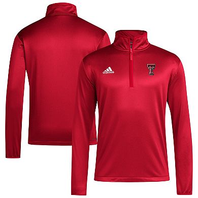 Men's adidas Red Texas Tech Red Raiders 2024 Coaches Sidelines AEROREADY Quarter-Zip Jacket