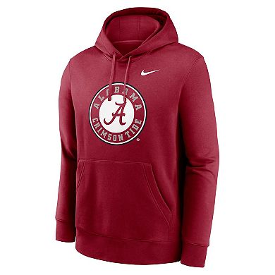 Men's Nike Crimson Alabama Crimson Tide Primetime Alternate Logo Club Fleece Pullover Hoodie