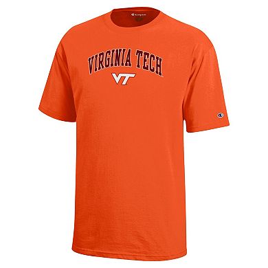 Youth Champion Orange Virginia Tech Hokies Arch Over Logo T-Shirt