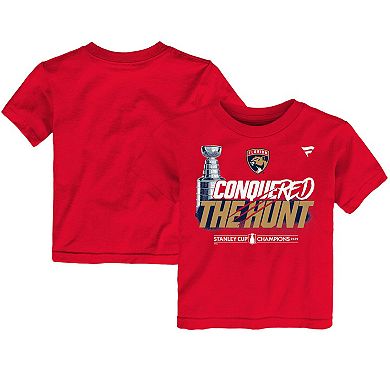 Toddler Fanatics  Red Florida Panthers 2024 Stanley Cup Champions Parade Celebration T-Shirt