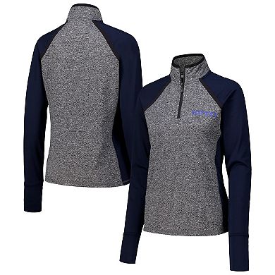 Women's Navy Kentucky Wildcats Finalist Raglan Quarter-Zip Jacket