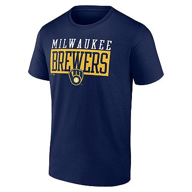 Men's Fanatics Navy Milwaukee Brewers Hard To Beat T-Shirt