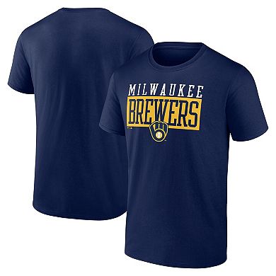 Men's Fanatics Navy Milwaukee Brewers Hard To Beat T-Shirt