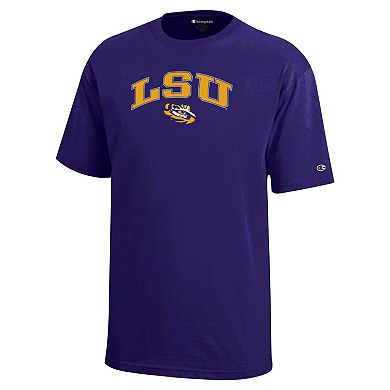 Youth Champion Purple LSU Tigers Arch Over Logo T-Shirt