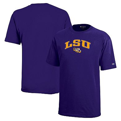 Youth Champion Purple LSU Tigers Arch Over Logo T-Shirt