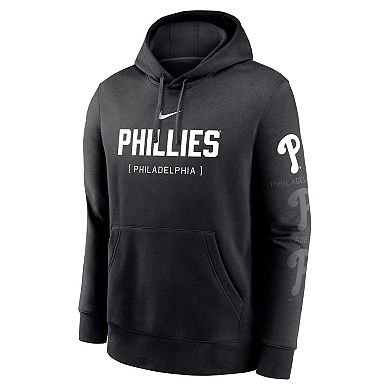 Men's Nike Black Philadelphia Phillies Fashion Club Pullover Hoodie