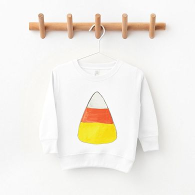 Watercolor Candy Corn Toddler Graphic Sweatshirt