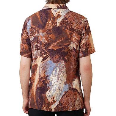 Precedent Men's Printed Short Sleeve Button-down Shirt