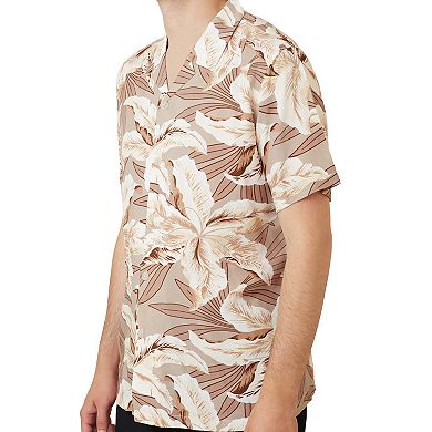 Precedent Men's Floral Short Sleeve Button-down Shirt